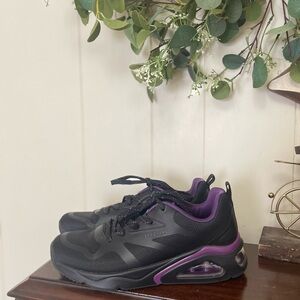 Skechers Tres Air Uno rare Black Purple Sneakers 7.5 177421